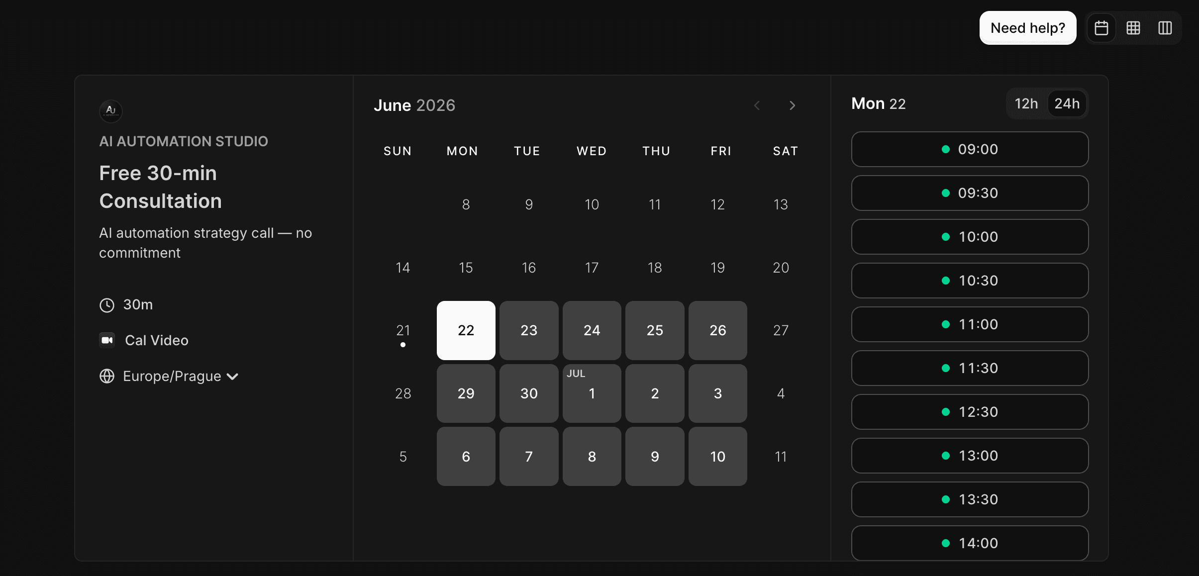 Calendar Booking